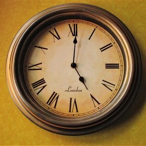 Roman Numeral London Brushed Finish Wall Clock